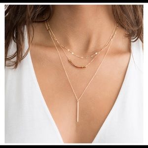 Gold Dainty Chain Choker Layered Necklace